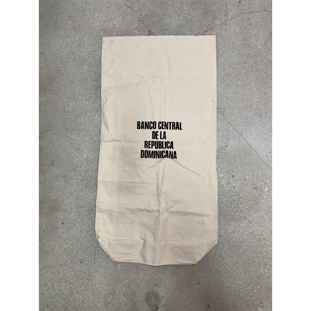 Vintage Banco‎ Central De La Republica Dominicana Money Bank Deposit Bag